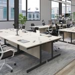 Jemini Rect Desk 1200 N/Oak/Silver