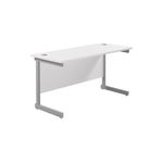Jemini Rect Desk 1200 White/Silver