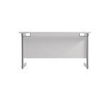 Jemini Rect Desk 1200 White/Silver
