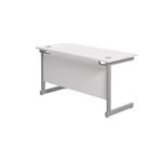 Jemini Rect Desk 1200 White/Silver