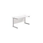 Jemini Single Rect Desk 1400 White