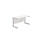 Jemini Single Rect Desk 1400 White