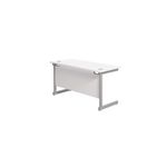 Jemini Single Rect Desk 1400 White
