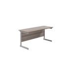 Jemini Single Rect Desk 1600 G/Oak