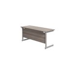 Jemini Single Rect Desk 1600 G/Oak