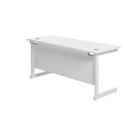 Jemini Single Rect Desk 1600 White