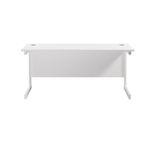 Jemini Single Rect Desk 1600 White
