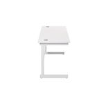 Jemini Single Rect Desk 1600 White