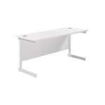 Jemini Single Rect Desk 1600 White