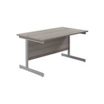 Jemini Rect Desk 1200 G/Oak/Silver
