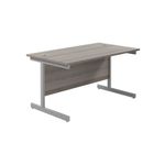 Jemini Rect Desk 1200 G/Oak/Silver