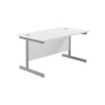 Jemini Rect Desk 1200 White/Silver