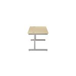 Jemini Rect Desk 1200 Maple/Silver