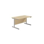 Jemini Rect Desk 1200 Maple/Silver