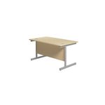 Jemini Rect Desk 1200 Maple/Silver