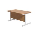 Jemini Rect Desk 1200 N/Oak/White