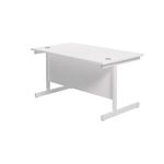Jemini Single Rect Desk 1200 White