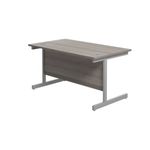 Jemini Single Rect Desk 1400 G/Oak