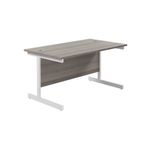 Jemini Single Rect Desk 1400 G/Oak