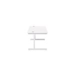 Jemini Single Rect Desk 1400 White