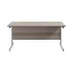 Jemini Single Rect Desk 1600 G/Oak