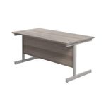 Jemini Single Rect Desk 1600 G/Oak