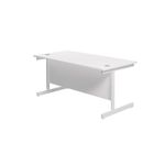 Jemini Single Rect Desk 1600 White