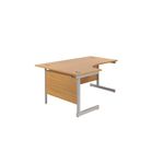 Jemini Rdl Lh Cantilever Desk N/Oak