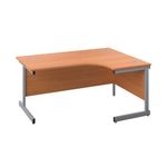 First Radial Rh Desk 1600 Bch/Slv