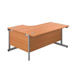 First Radial Rh Desk 1600 Bch/Slv