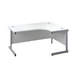 First Radial Rh Desk 1600 White/Slv