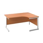 First Radial Rh Desk 1600 Bch/White