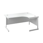 First Radial Rh Desk 1600 Wht/Wht