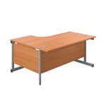 First Radial Rh Desk 1800 Beech/Slv