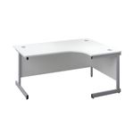 First Radial Rh Desk 1800 White/Slv