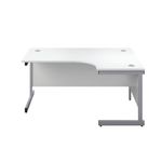 First Radial Rh Desk 1800 White/Slv