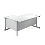 First Radial Rh Desk 1800 White/Slv