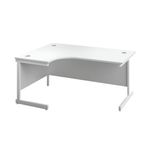 First Radial Lh Desk 1800 Wht/Wht