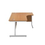 First Radial Rh Desk 1800 Noak/Wht