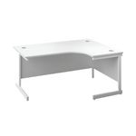 First Radial Rh Desk 1800 Wht/Wht