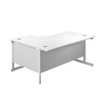 First Radial Rh Desk 1800 Wht/Wht