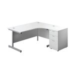 First Rdl Rh Desk Ped White