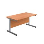 First Rect Desk 1200 Beech/Slv