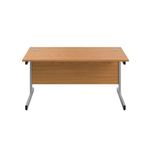 First Rect Desk 1200 Nova Oak/Slv