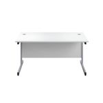 First Rect Desk 1200 White/Silver