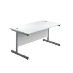 First Rect Desk 1200 White/Silver