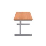 First Rect Desk 1400 Beech/Silver