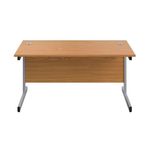First Rect Desk 1400 Nova Oak/Slv
