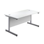 First Rect Desk 1400 White/Silver