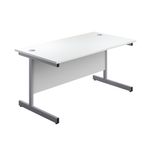 First Rect Desk 1400 White/Silver